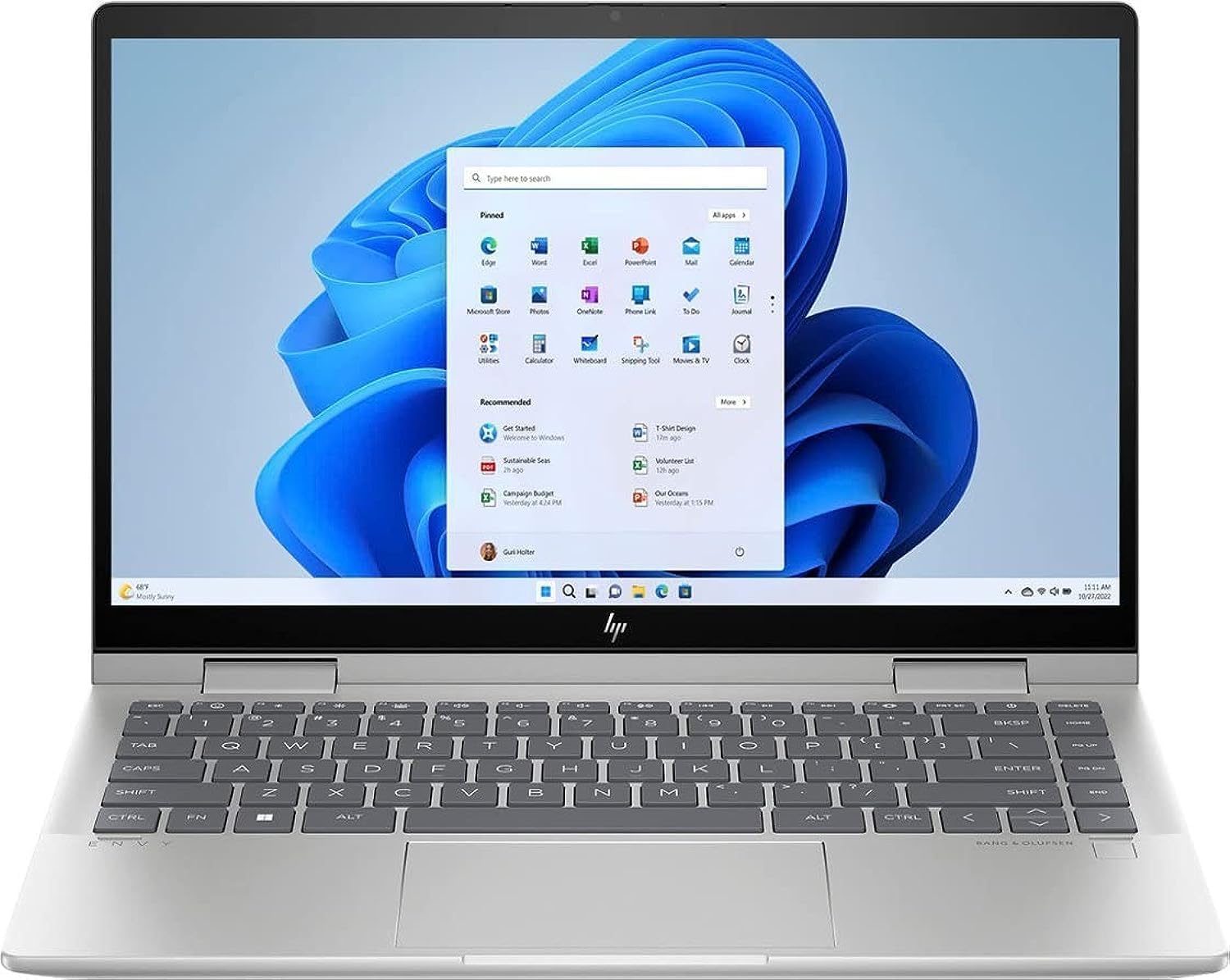 HP Envy X360 14-ES0 033DX 2-in-1 Laptop, 14'' FHD IPS Touch Display, Intel Core i7-1355U, 16GB RAM, 1TB SSD, Intel Iris Xe Graphics, Win 11 Home, Finger Print Reader, English & Arabic Keyboard , Silver | 7H9Y1UA#ABA HP Envy X360 14-ES0 033DX 2-in-1 Laptop, 14'' FHD IPS Touch Display, Intel Core i7-1355U, 16GB RAM, 1TB SSD, Intel Iris Xe Graphics, Win 11 Home, Finger Print Reader, English & Arabic Keyboard , Silver | 7H9Y1UA#ABA